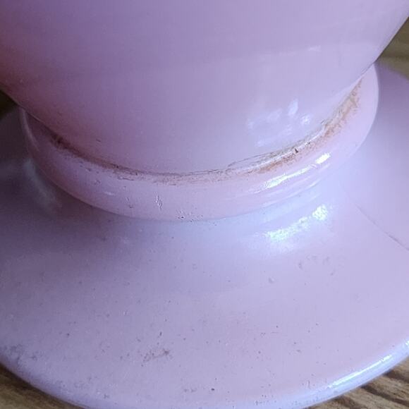 Vintage Hazel Atlas Ovide Pink Creamer Platonite Glass Very Pretty See Pictures - Picture 12 of 16